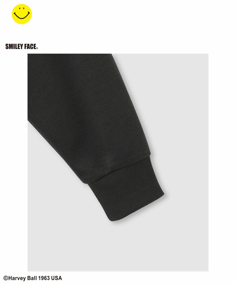 Simplify  スマイリーフェイス ポンチ素材プリントビッグトレーナー キッズ商品画像-5