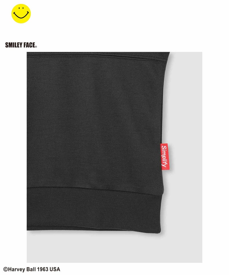 Simplify スマイリーフェイス ポンチ素材プリントビッグトレーナー キッズ商品画像-6