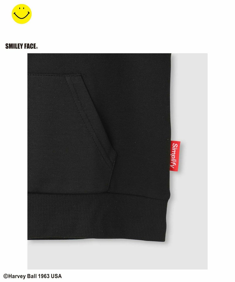 Simplify  スマイリーフェイス ポンチ素材プリントビッグパーカー キッズ商品画像-16