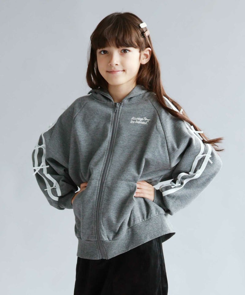 Simplify ポンチ素材 ZIPパーカーアンサンブル キッズ商品画像-1