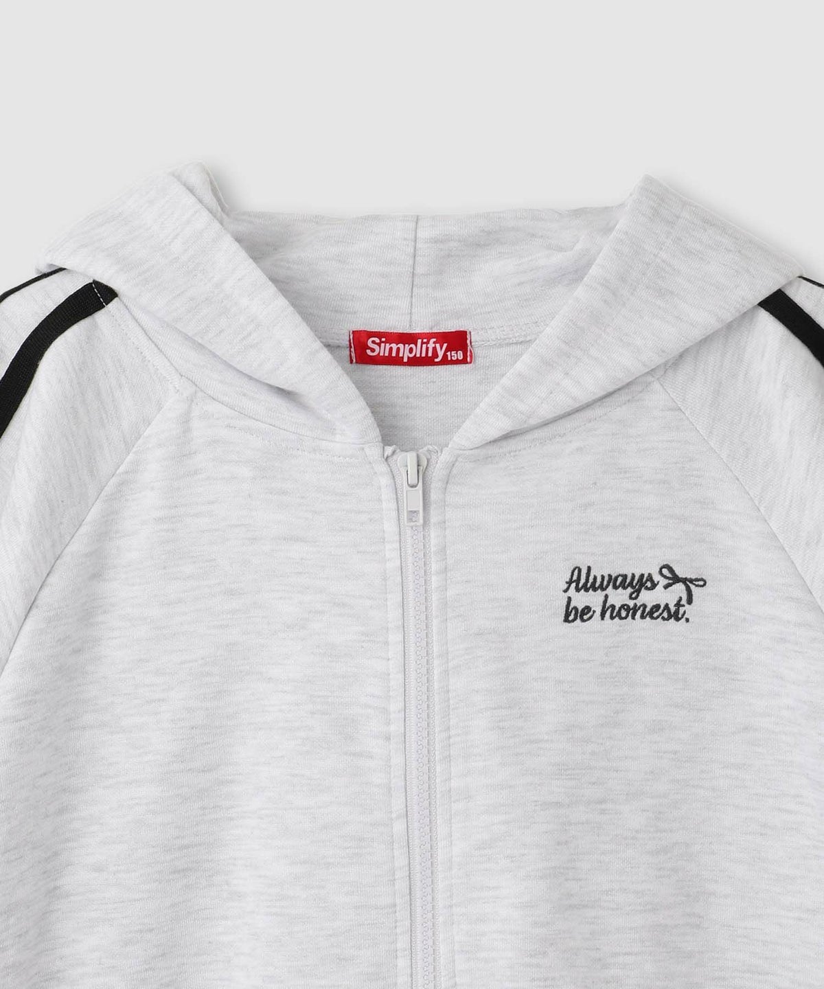 Simplify ポンチ素材 ZIPパーカーアンサンブル キッズ