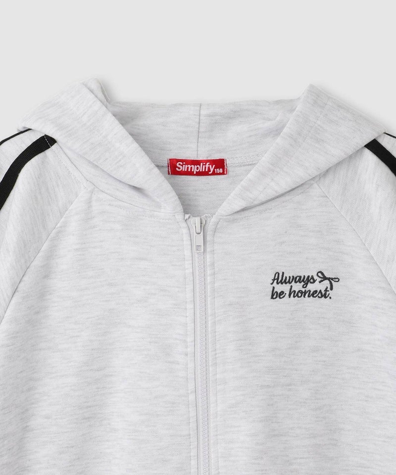 Simplify ポンチ素材 ZIPパーカーアンサンブル キッズ商品画像-12