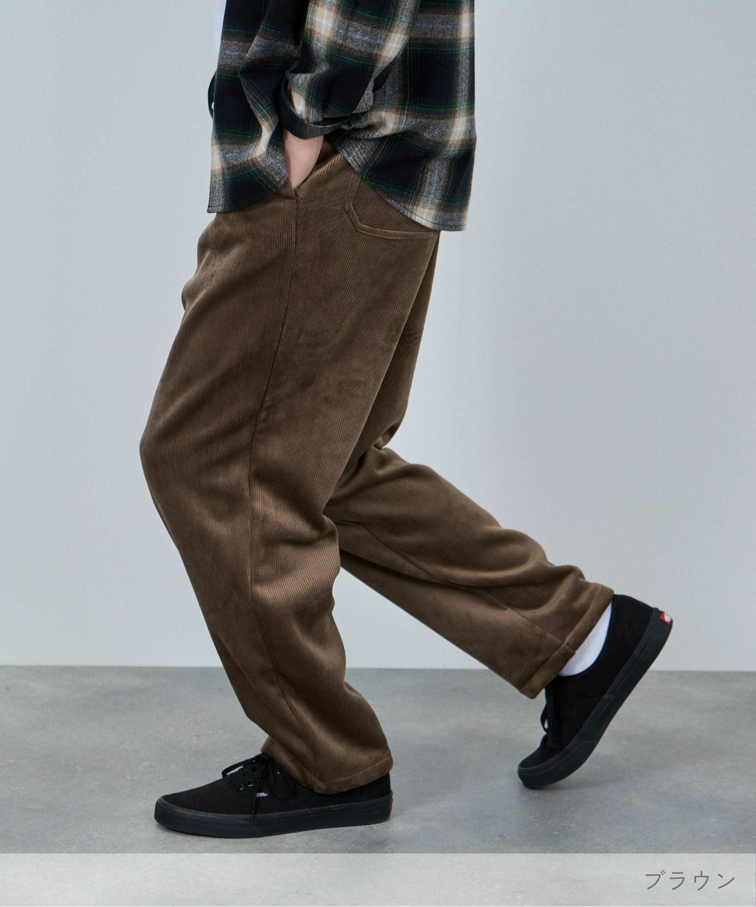 NAVY カットコール裏フリースパンツ メンズ