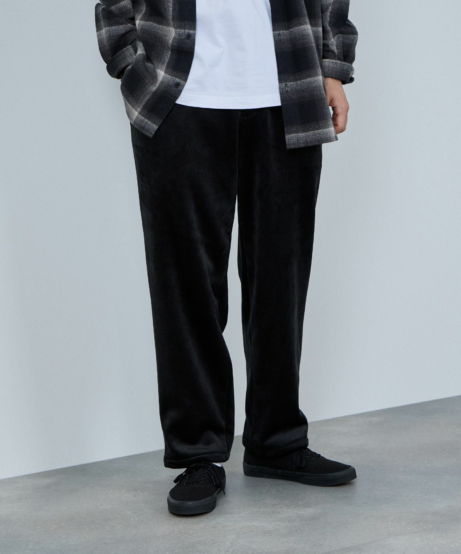 NAVY カットコール裏フリースパンツ メンズ