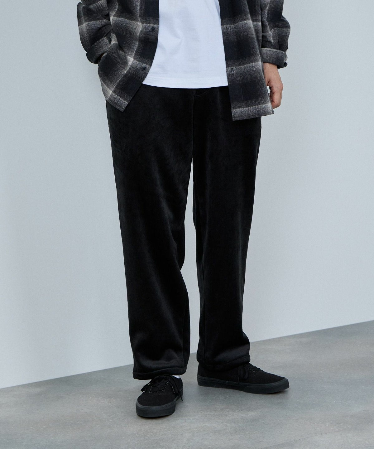 NAVY カットコール裏フリースパンツ メンズ