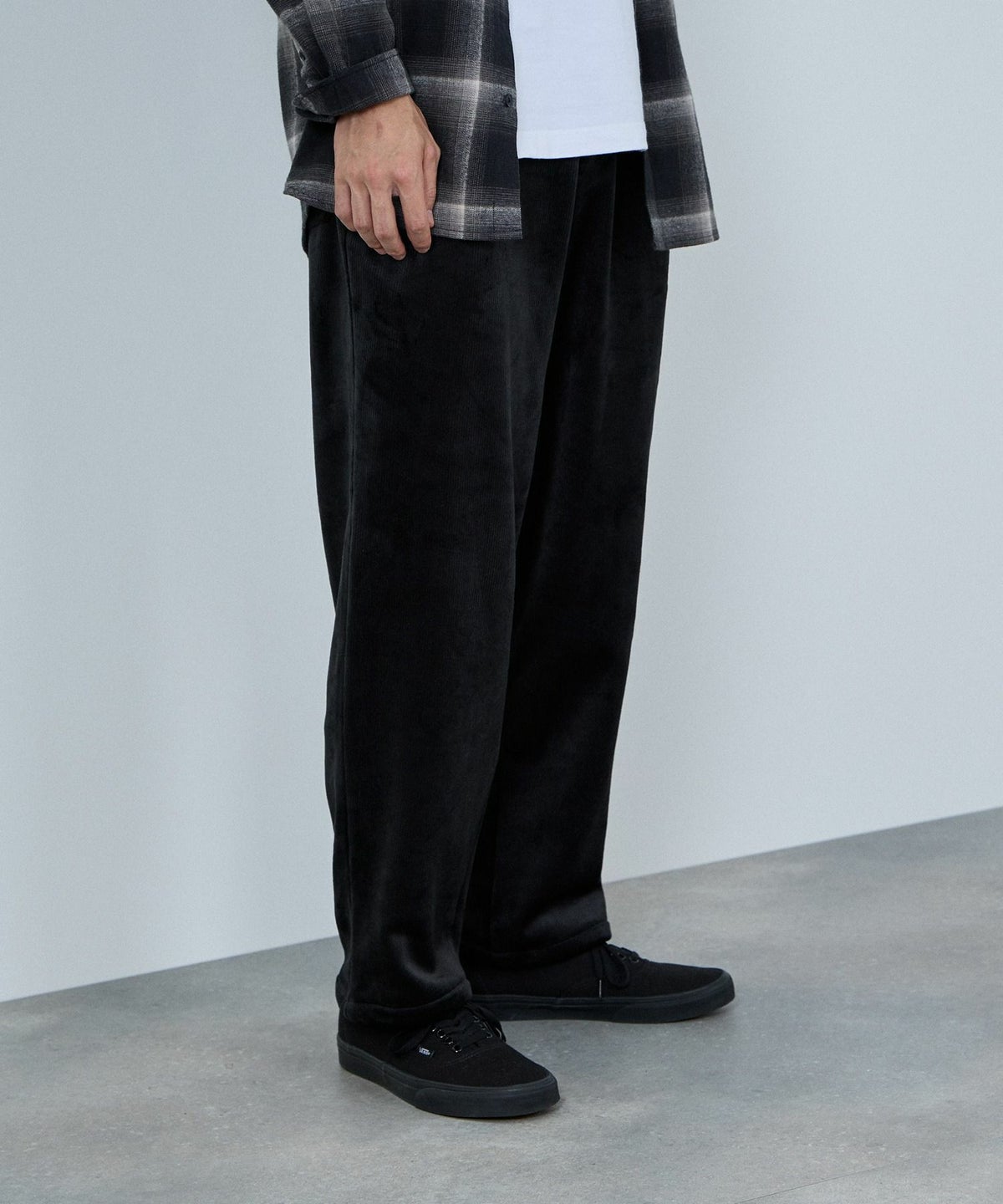 NAVY カットコール裏フリースパンツ メンズ