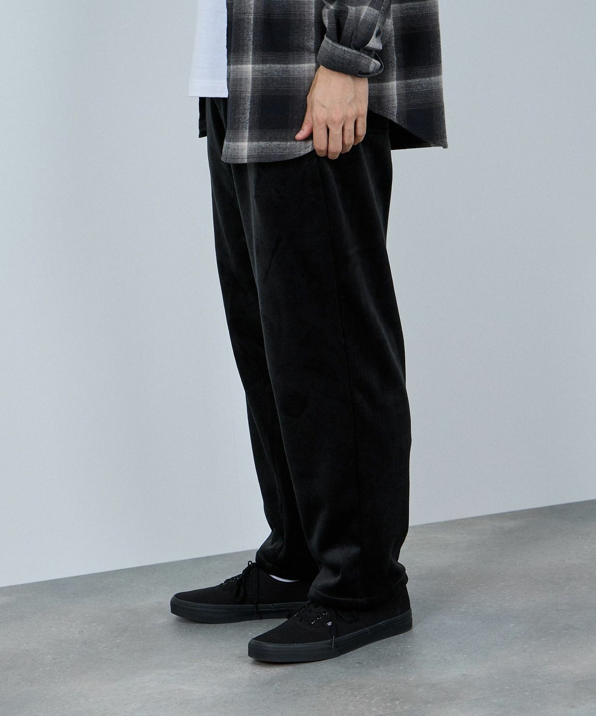 NAVY カットコール裏フリースパンツ メンズ