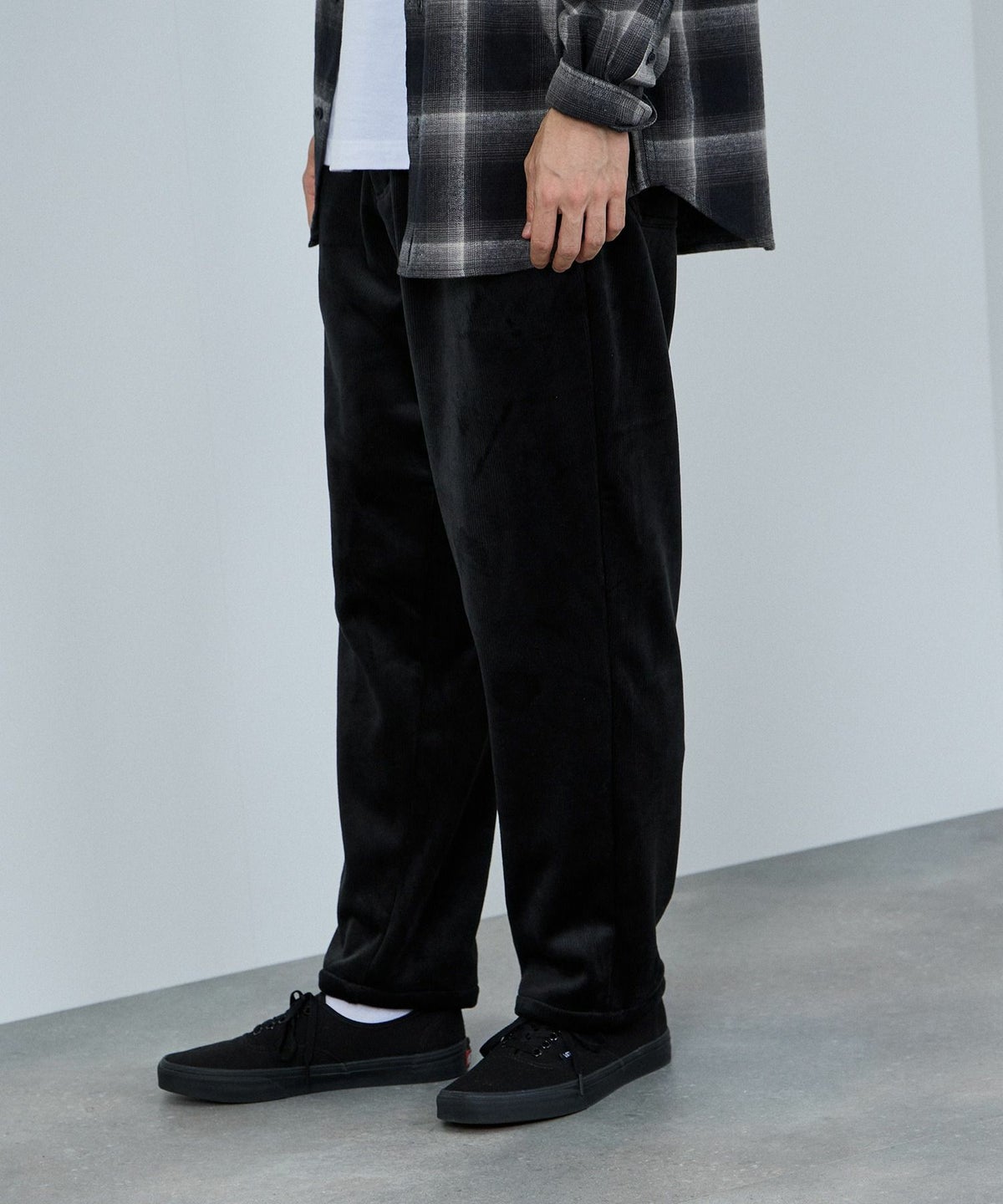 NAVY カットコール裏フリースパンツ メンズ