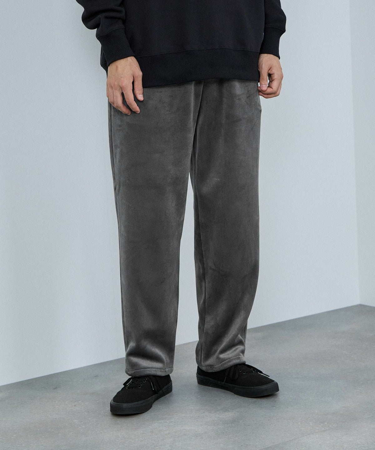 NAVY カットコール裏フリースパンツ メンズ