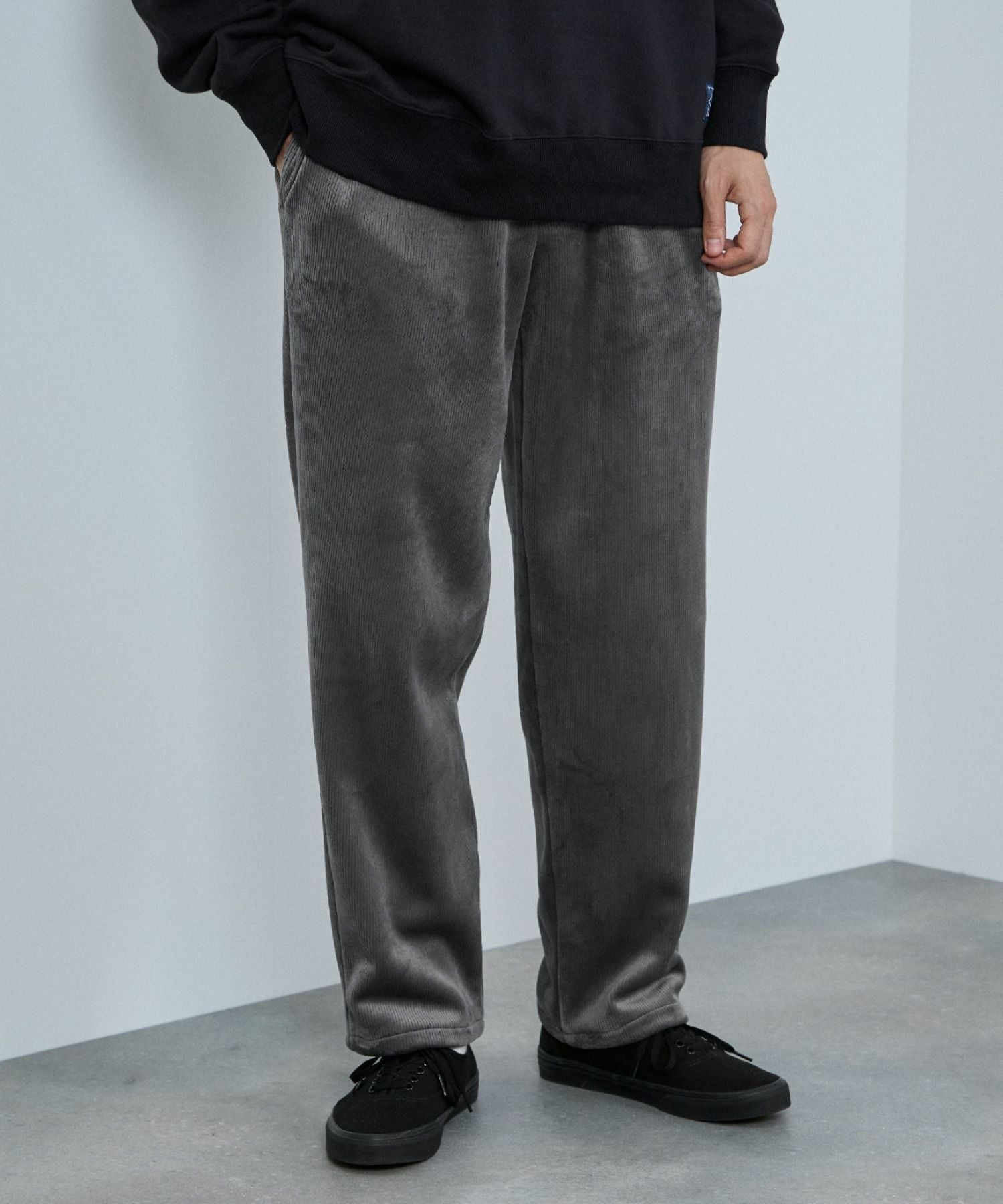 NAVY カットコール裏フリースパンツ メンズ