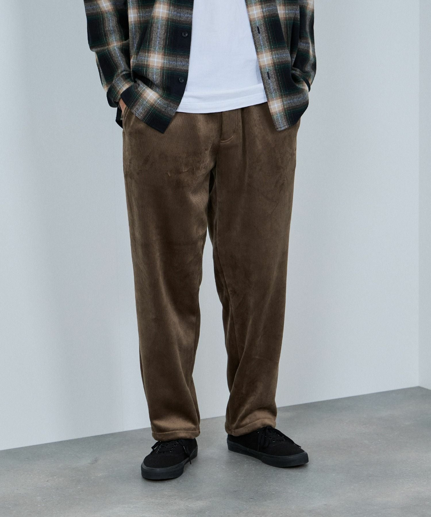 NAVY カットコール裏フリースパンツ メンズ