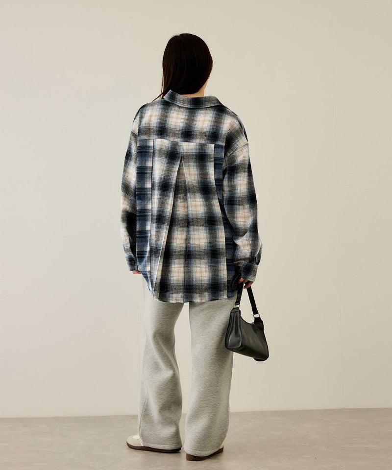 nAvy  オンブレ切替ネルシャツ レディース商品画像-7