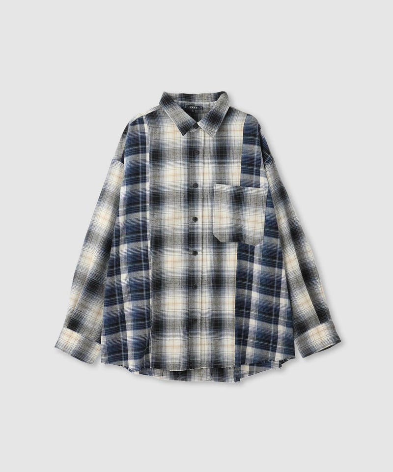 nAvy オンブレ切替ネルシャツ レディース商品画像-16