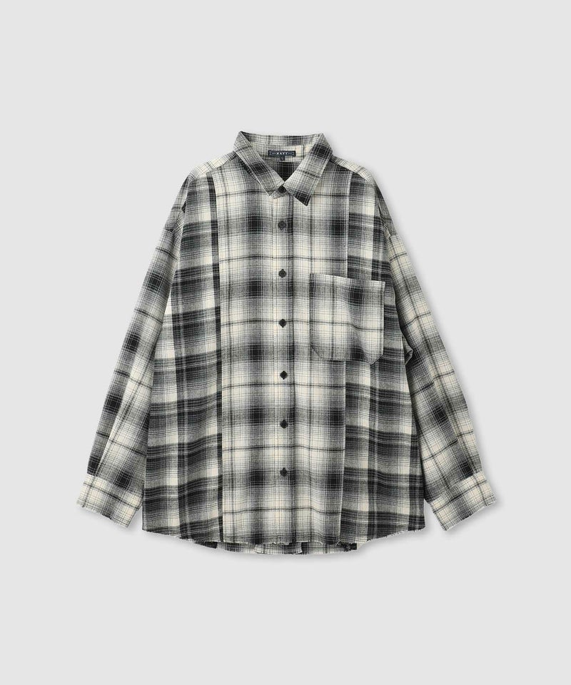 nAvy オンブレ切替ネルシャツ レディース商品画像-17