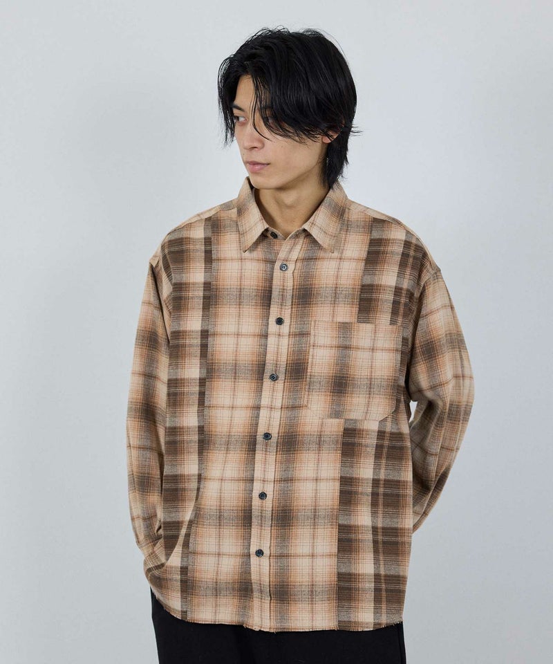 nAvy  オンブレ切替ネルシャツ レディース商品画像-30