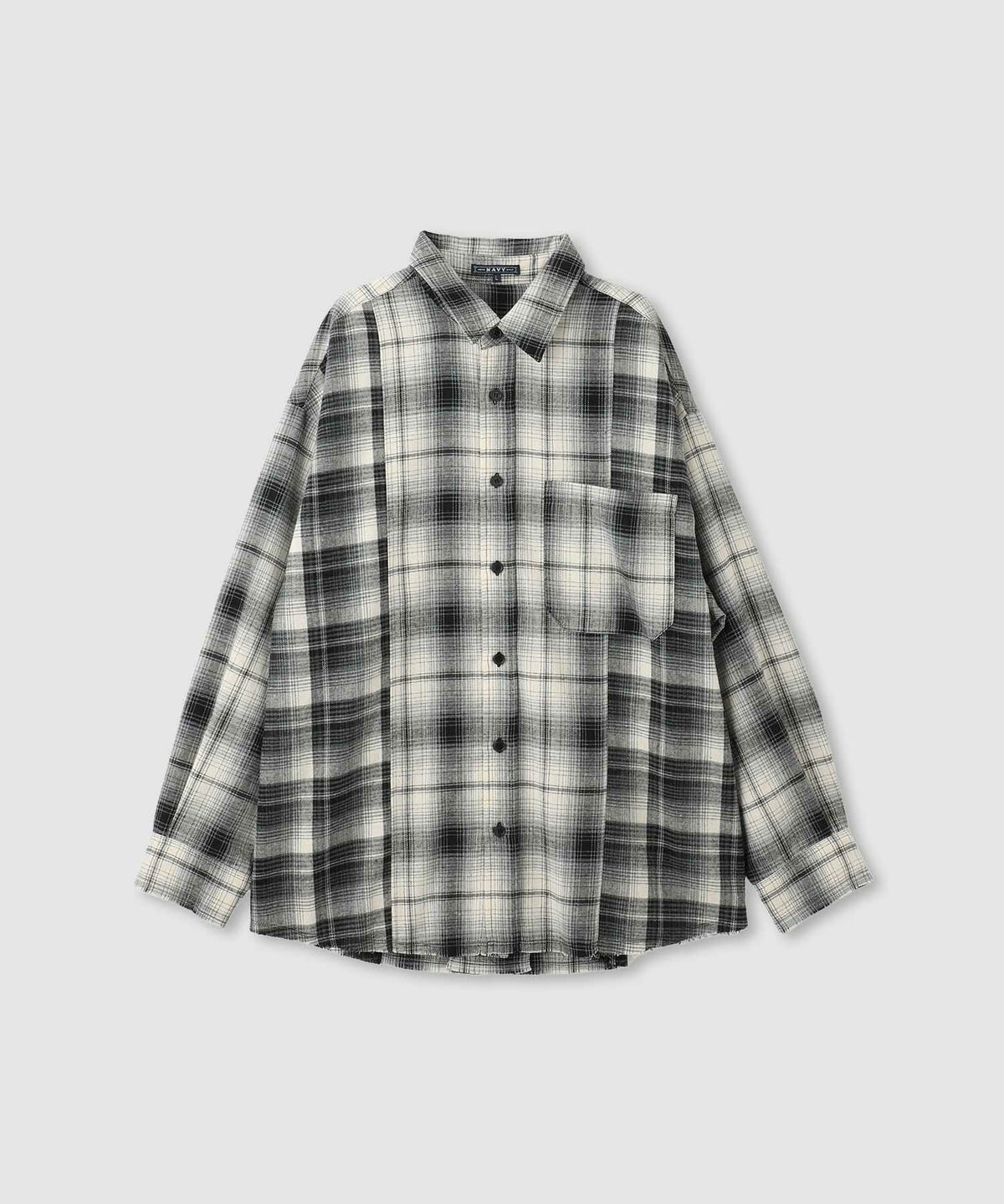 nAvy オンブレ切替ネルシャツ レディース