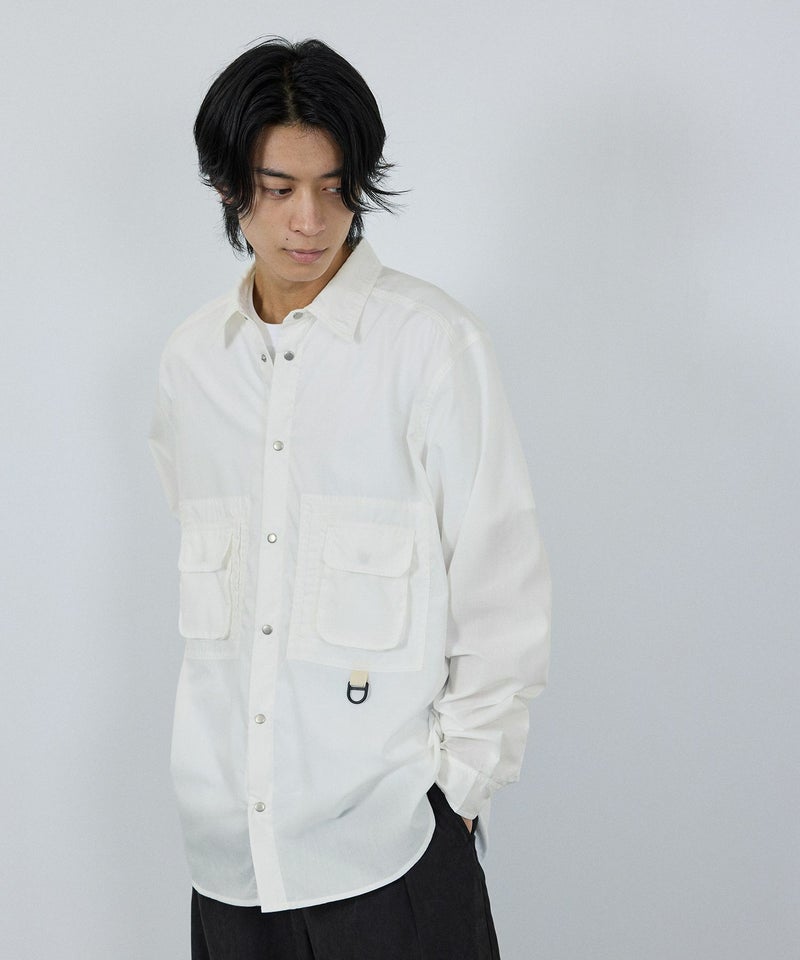 nAvy 多ポケルーズフィットシャツ レディース商品画像-21