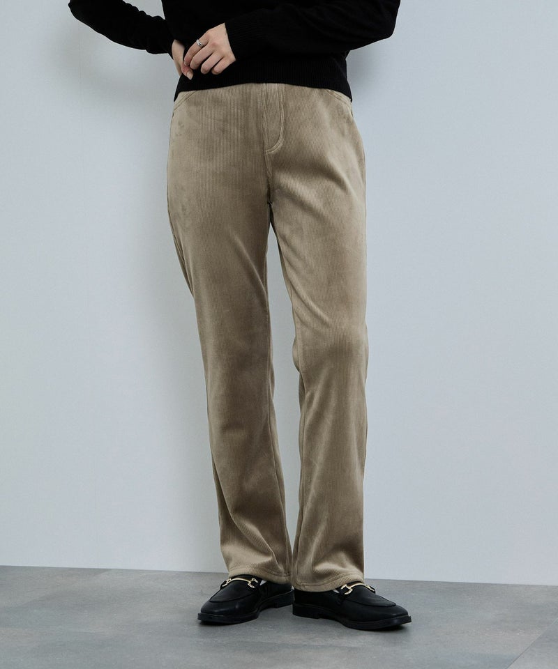 nAvy MAC HEAT コーデュロイ裏ベロアストレートパンツ レディース商品画像-2