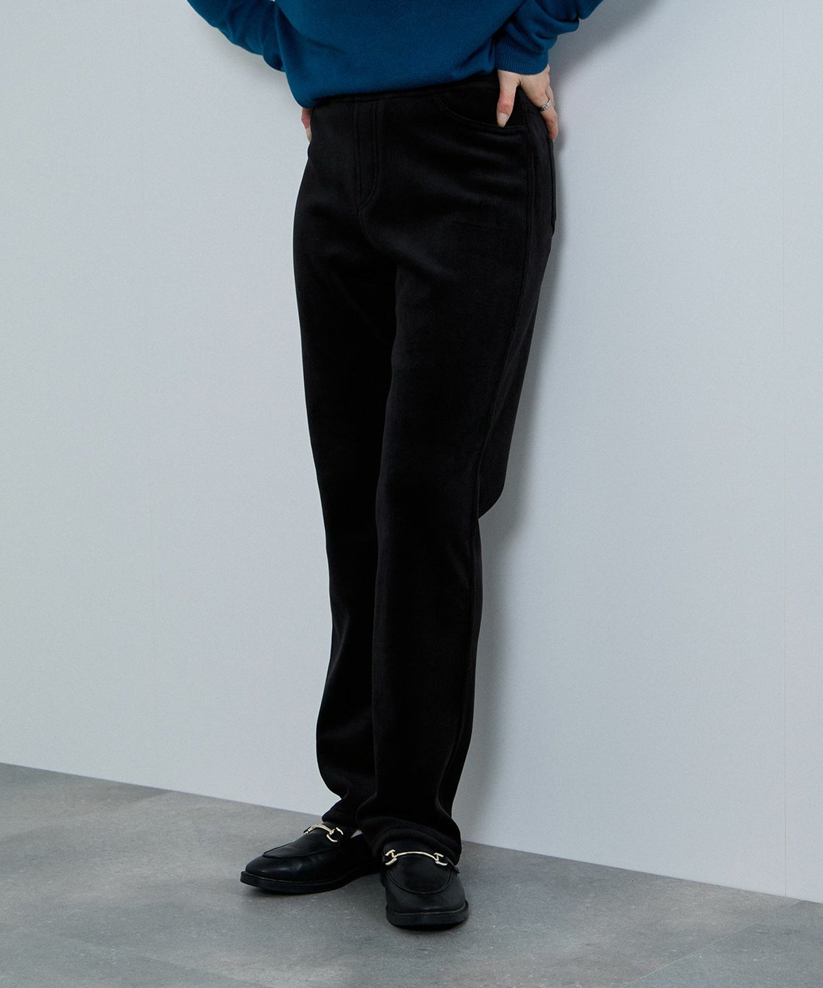 nAvy MAC HEAT コーデュロイ裏ベロアストレートパンツ レディース