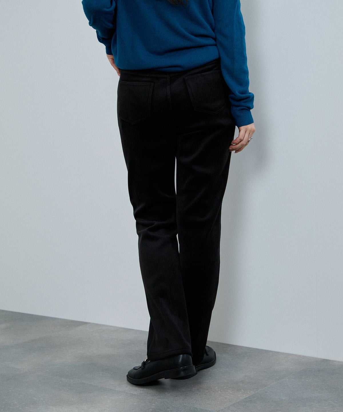 nAvy MAC HEAT コーデュロイ裏ベロアストレートパンツ レディース