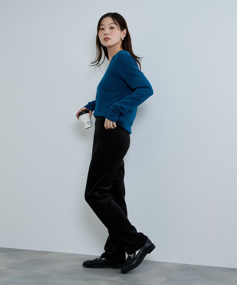 nAvy MAC HEAT コーデュロイ裏ベロアストレートパンツ レディース商品画像-9