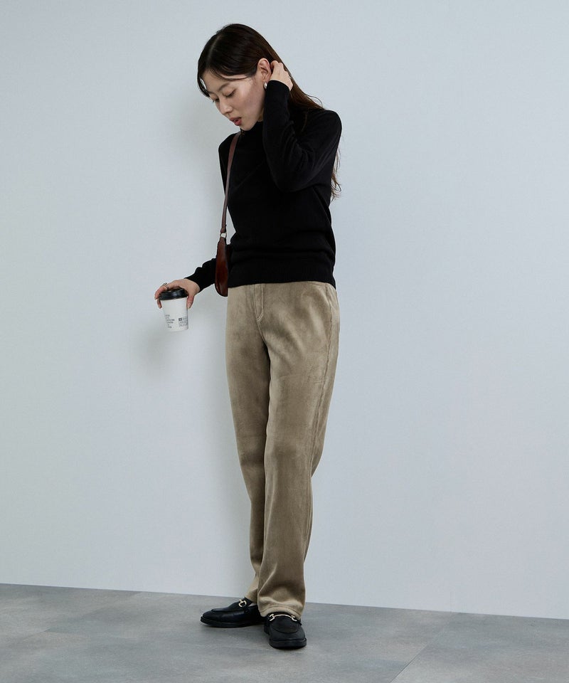 nAvy MAC HEAT コーデュロイ裏ベロアストレートパンツ レディース商品画像-14