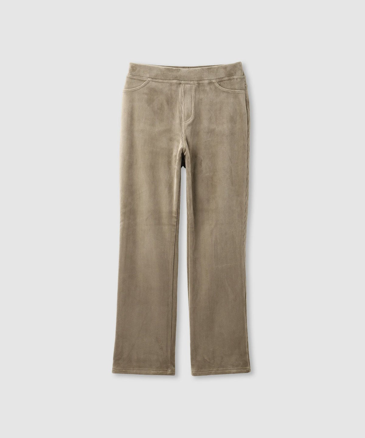 nAvy MAC HEAT コーデュロイ裏ベロアストレートパンツ レディース