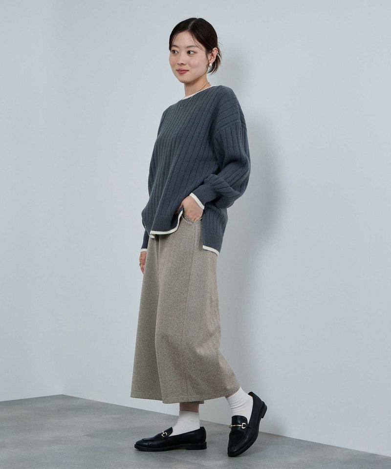 nAvy ニットワイドクロップドパンツ レディース商品画像-6