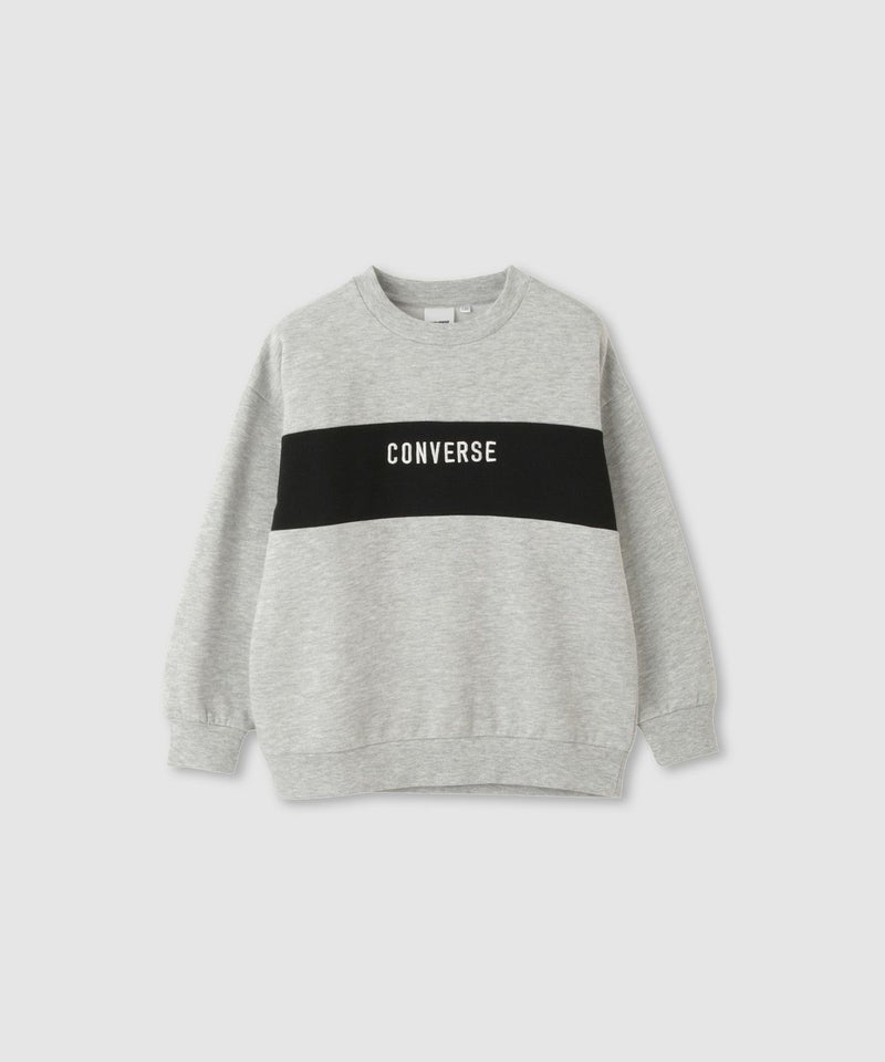 CONVERSE  配色切替ワンポイント刺繍トレーナー キッズ商品画像-2
