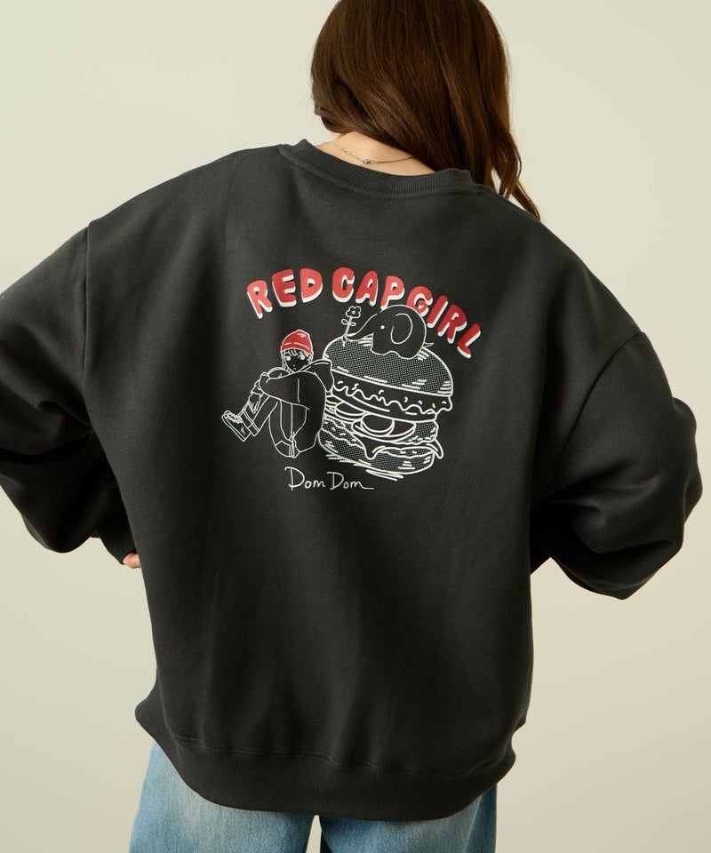 RED CAP GIRL×ドムドムハンバーガー 裏起毛トレーナー メンズ商品画像-1