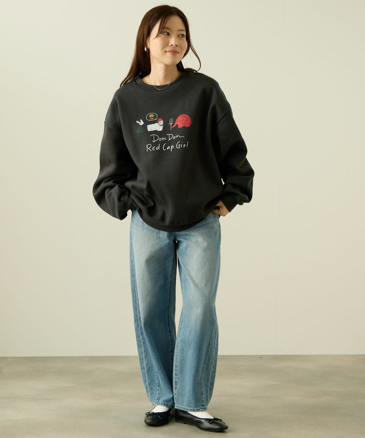 RED CAP GIRL×ドムドムハンバーガー 裏起毛トレーナー メンズ【数量限定トートバッグをプレゼント】