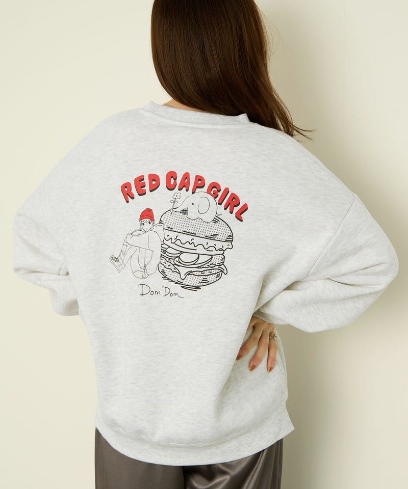 RED CAP GIRL×ドムドムハンバーガー 裏起毛トレーナー メンズ商品画像-9
