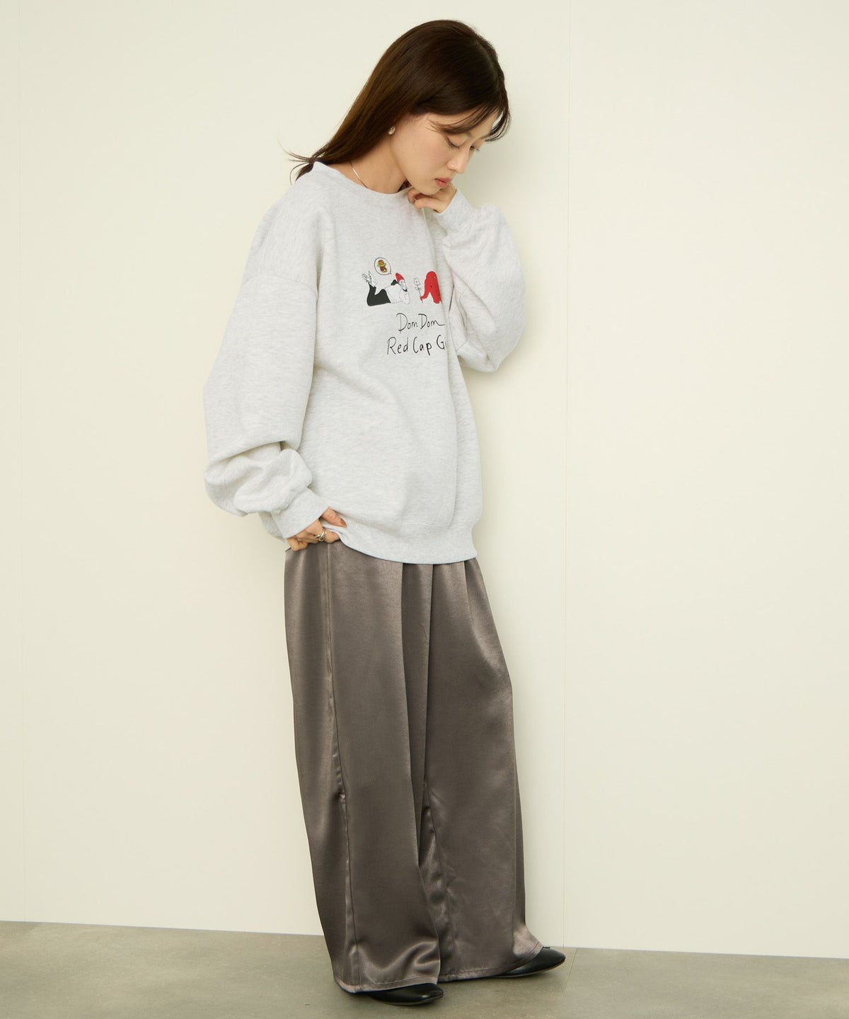 RED CAP GIRL×ドムドムハンバーガー 裏起毛トレーナー メンズ【数量限定トートバッグをプレゼント】