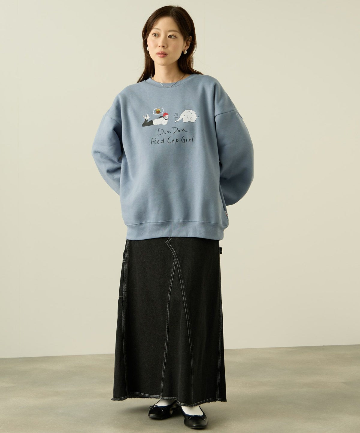 RED CAP GIRL×ドムドムハンバーガー 裏起毛トレーナー メンズ【数量限定トートバッグをプレゼント】