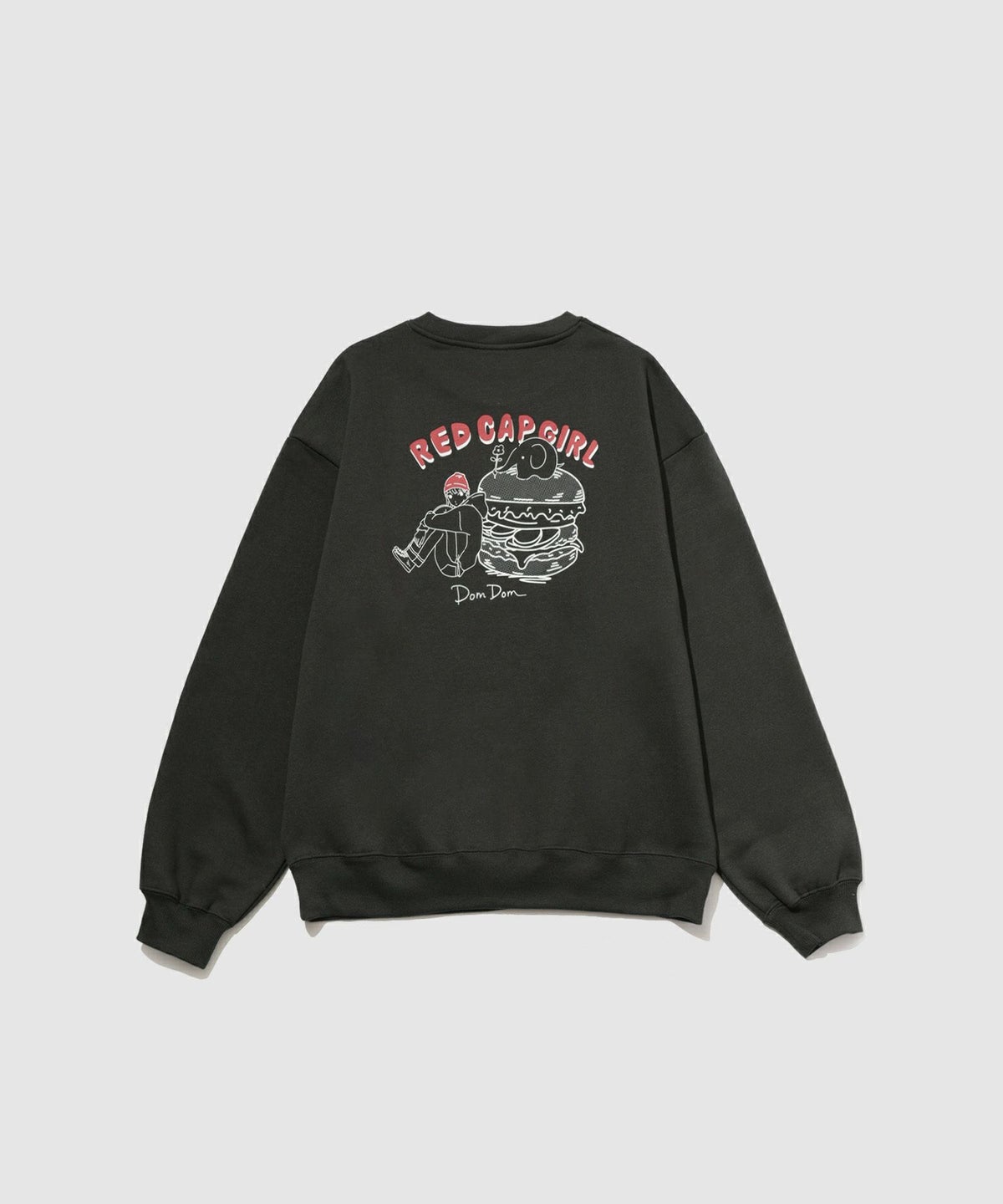 RED CAP GIRL×ドムドムハンバーガー 裏起毛トレーナー メンズ【数量限定トートバッグをプレゼント】