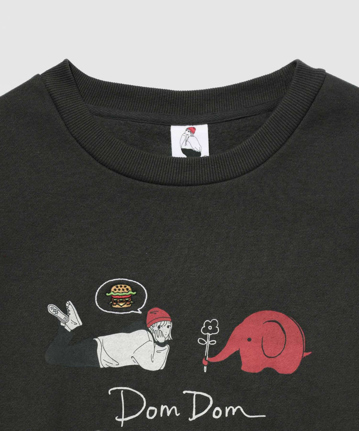 RED CAP GIRL×ドムドムハンバーガー 裏起毛トレーナー メンズ【数量限定トートバッグをプレゼント】