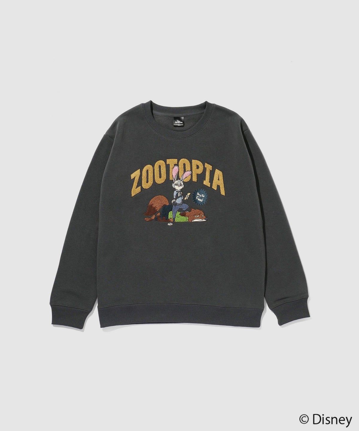 Disney 『ズートピア』ニック＆ジュディ/裏起毛トレーナー メンズ