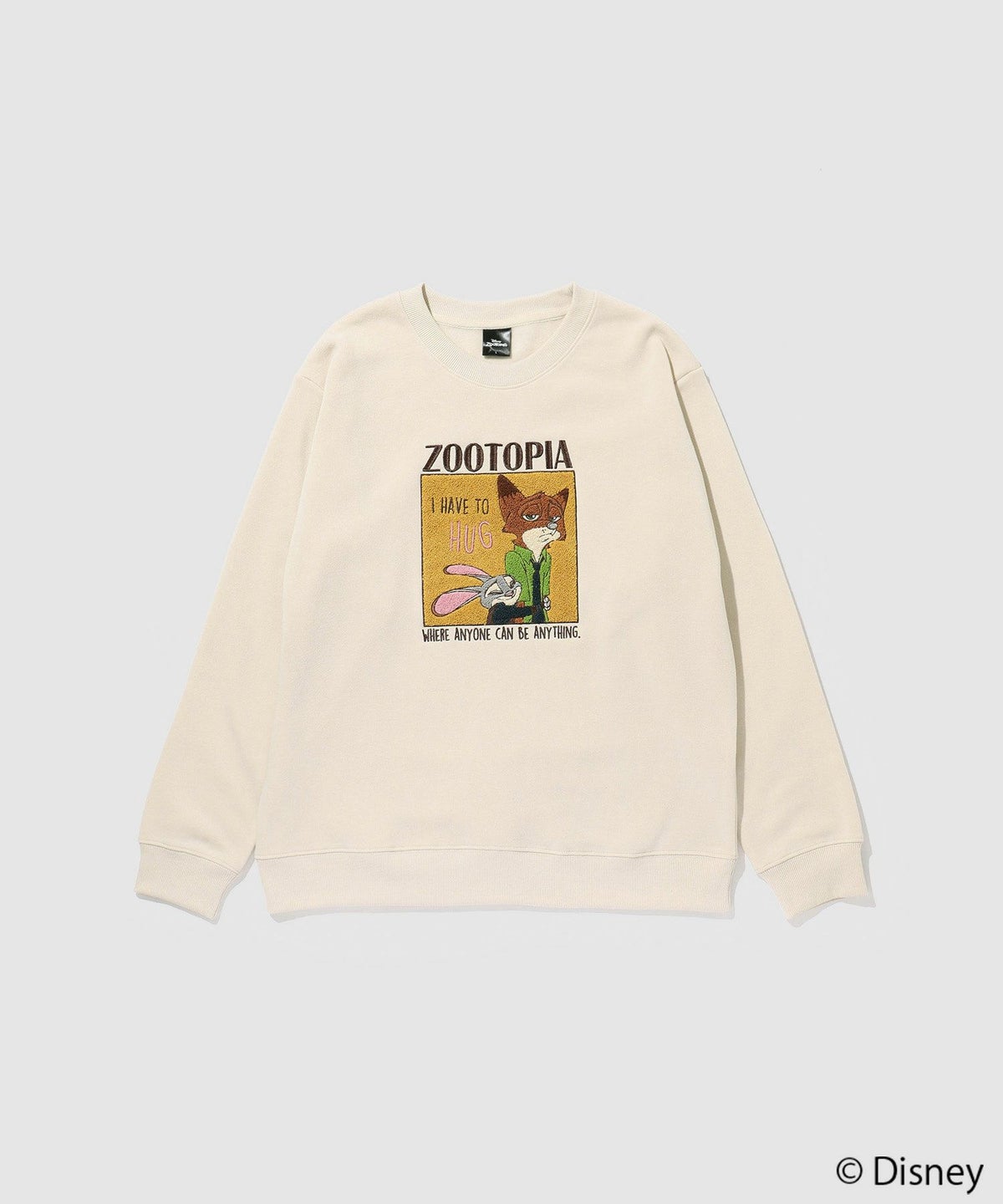 Disney 『ズートピア』ニック＆ジュディ/裏起毛トレーナー メンズ