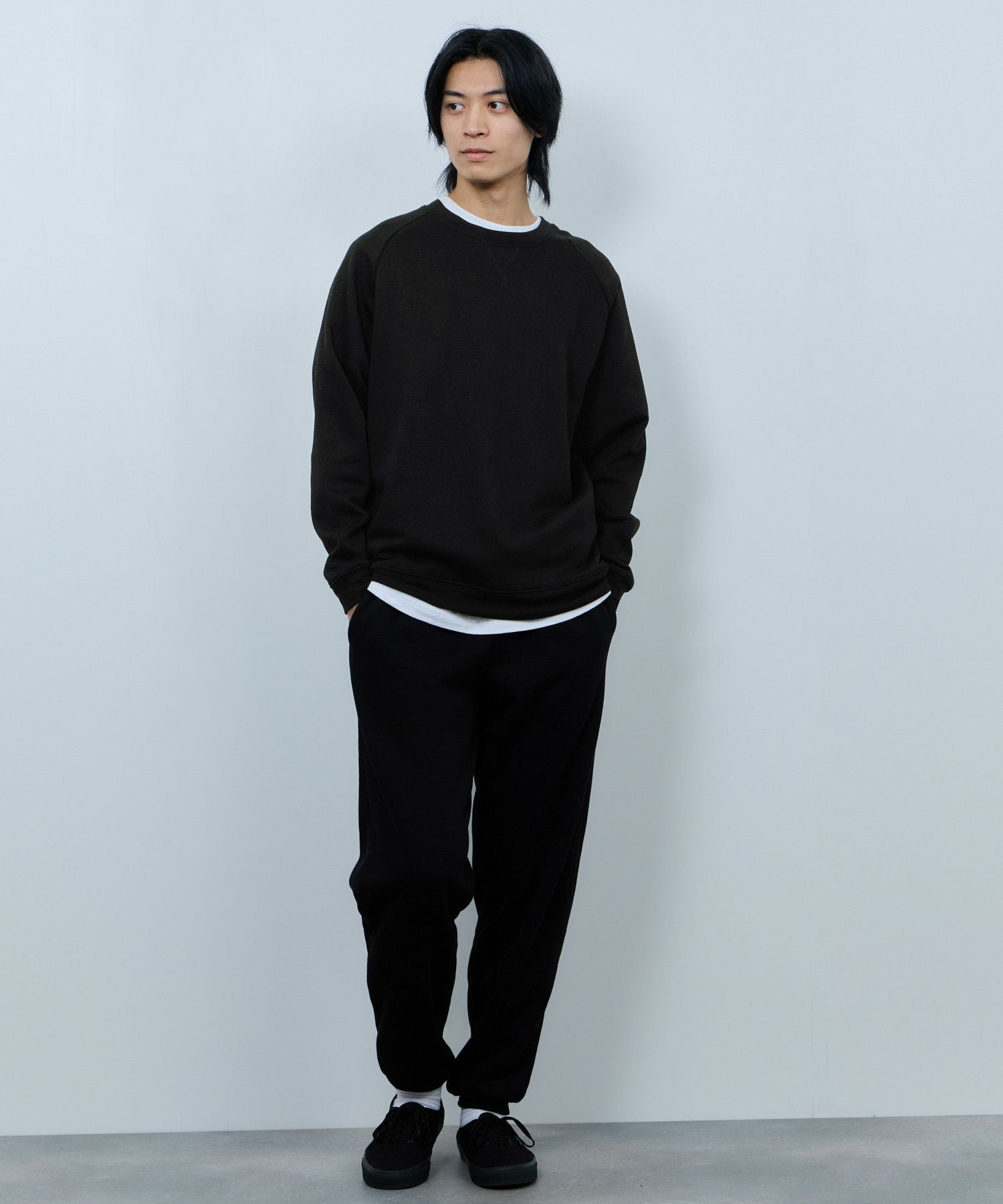 NAVY 裏ボアトレーナー メンズ