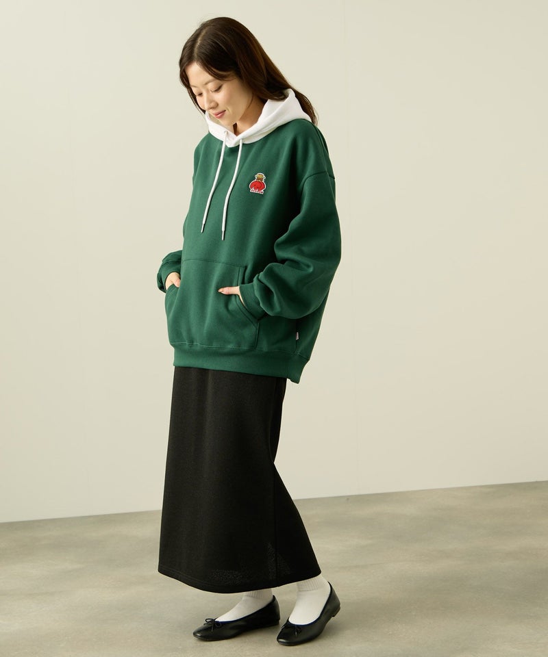 RED CAP GIRL×ドムドムハンバーガー 裏起毛配色フーディー メンズ商品画像-6