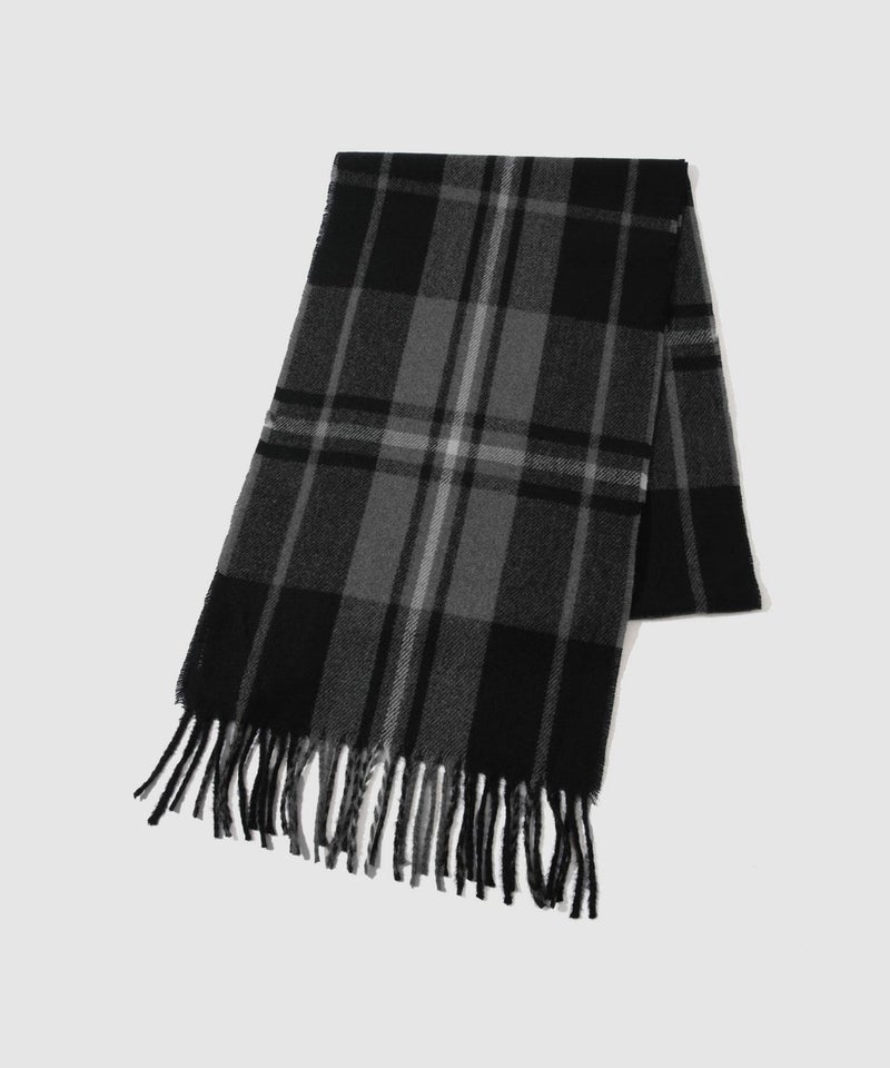 NAVY MAC HEAT チェックマフラー メンズ商品画像-1