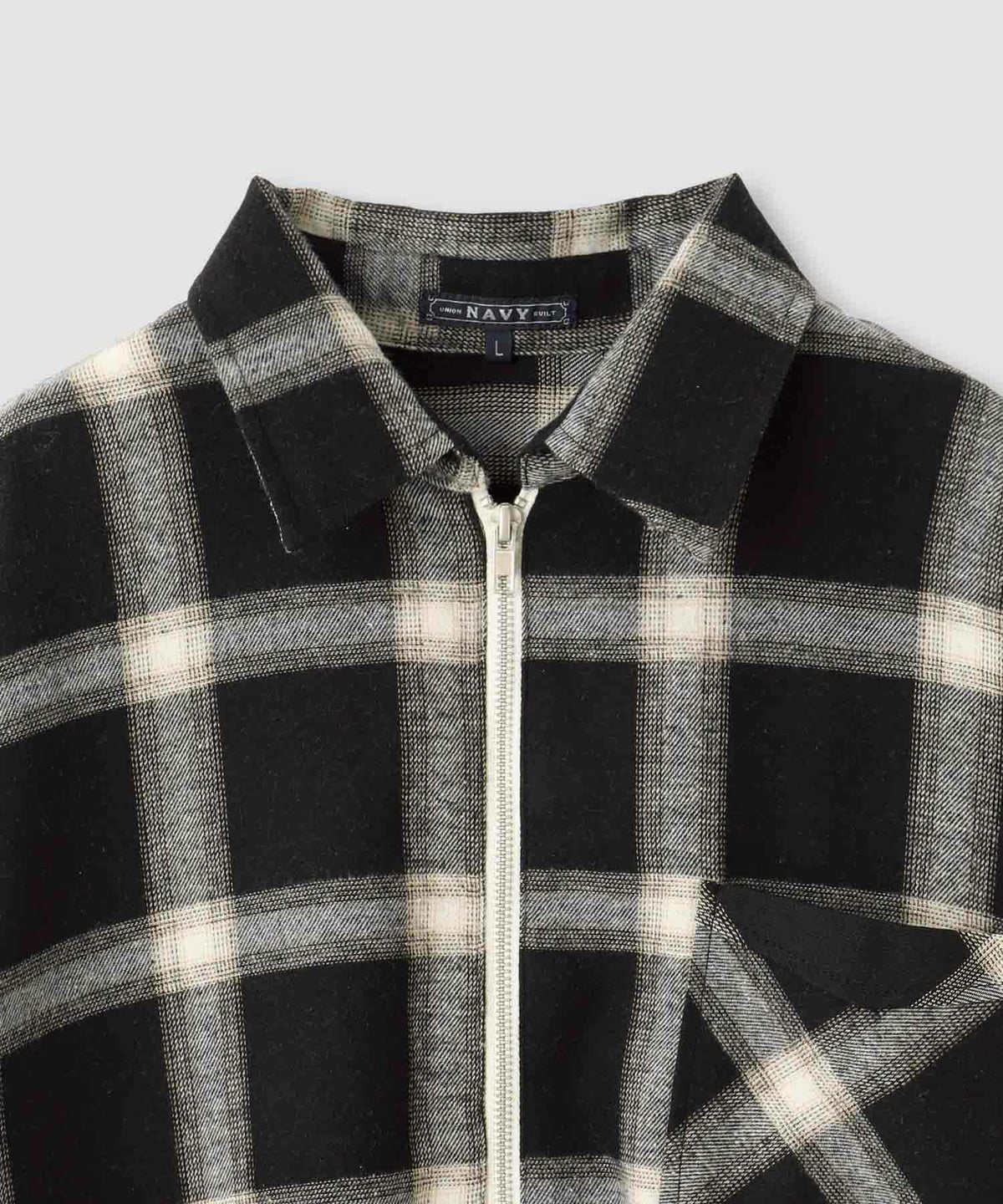 nAvy ハーフジップオンブレネルシャツ レディース