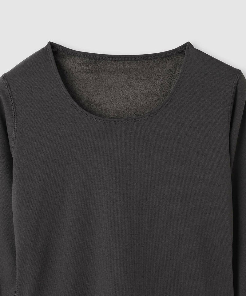 nAvy  MAC HEAT 裏シャギーインナー Uネック長袖 レディース メール便 対応商品商品画像-4