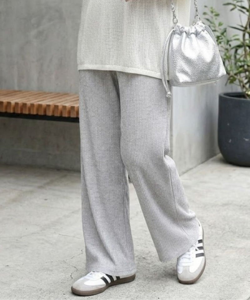 nAvy ハピ楽 畦編み起毛パンツ レディース商品画像-1