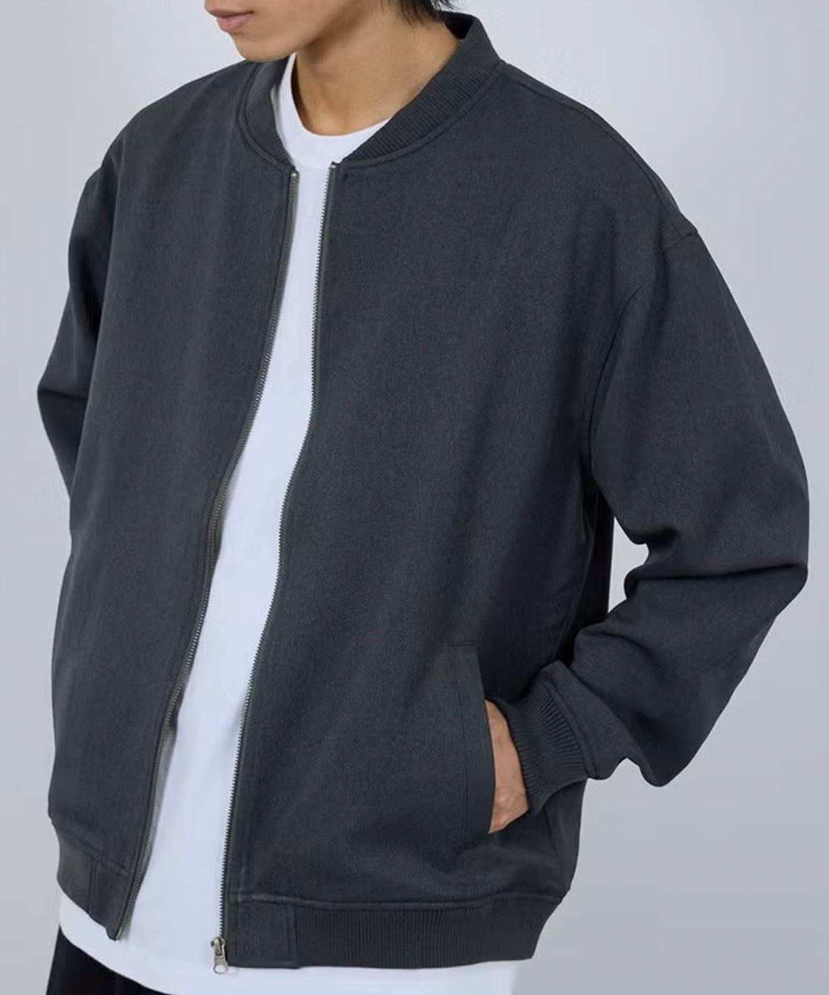 URBAN COLLECTION ラクウール リブジャケット メンズ