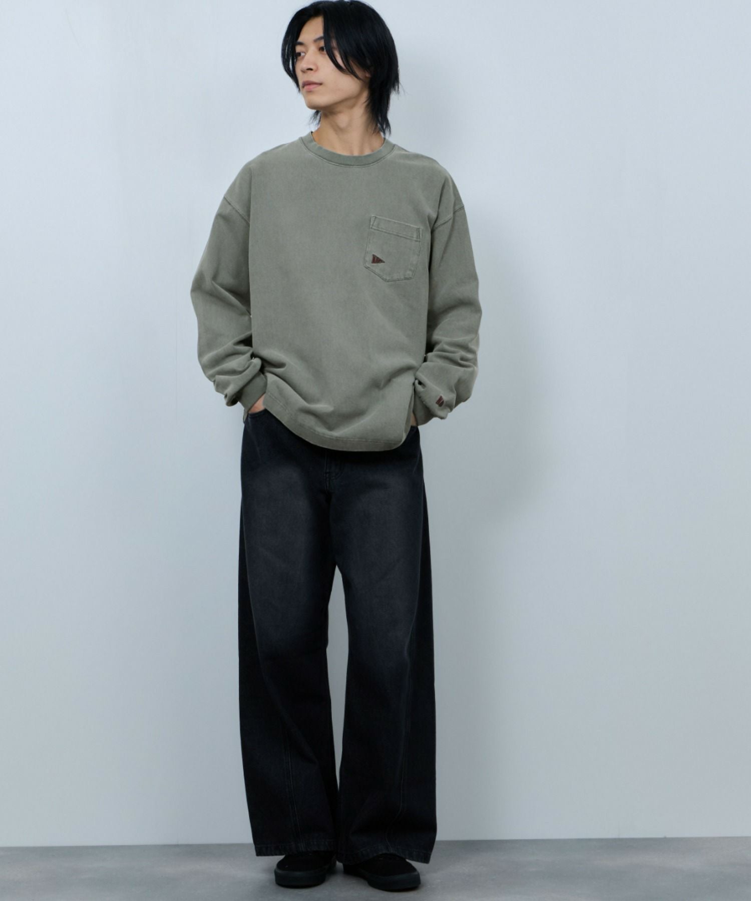 NAVY リラックスヘビーウェイト長袖Tシャツ メンズ