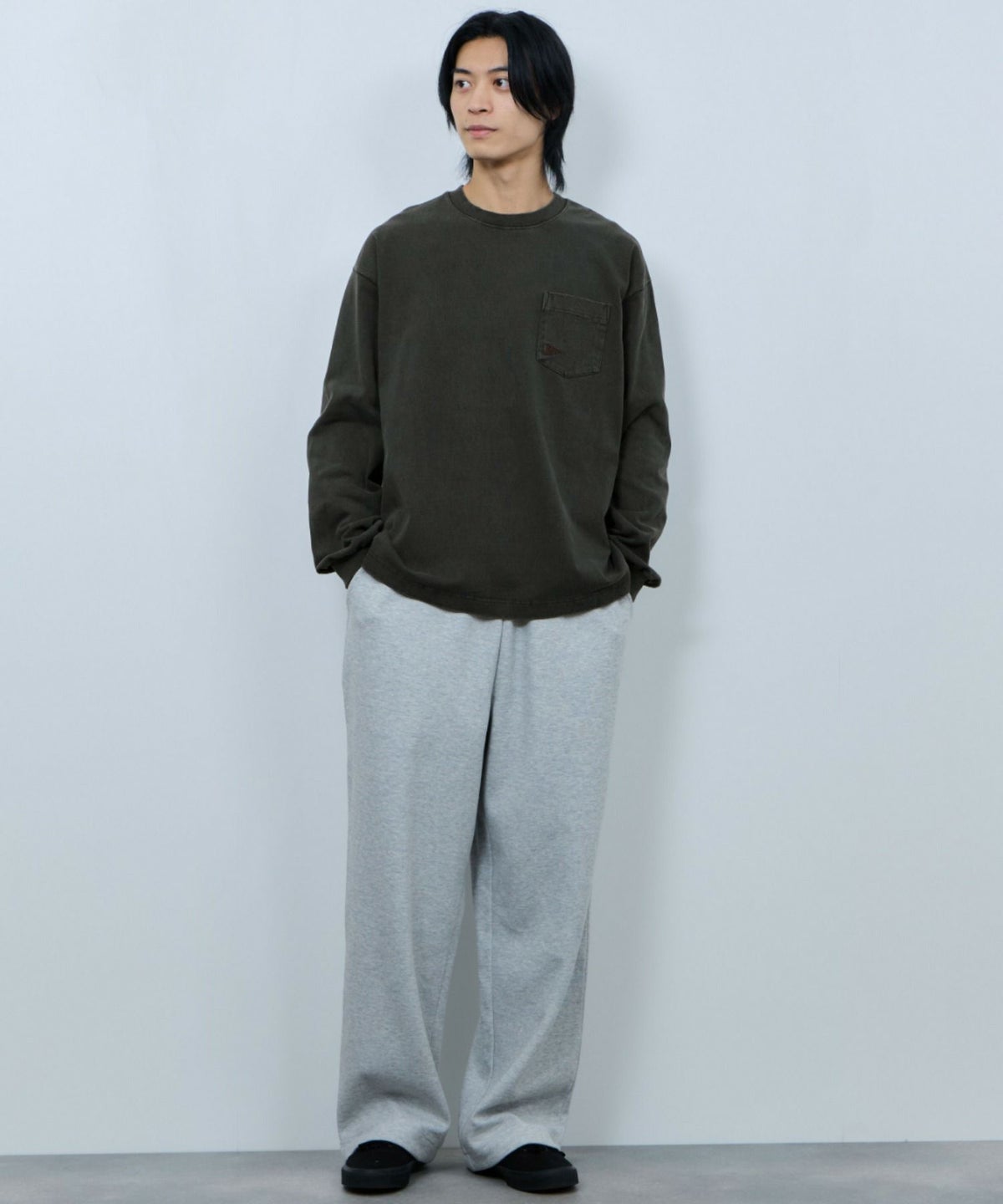 NAVY リラックスヘビーウェイト長袖Tシャツ メンズ