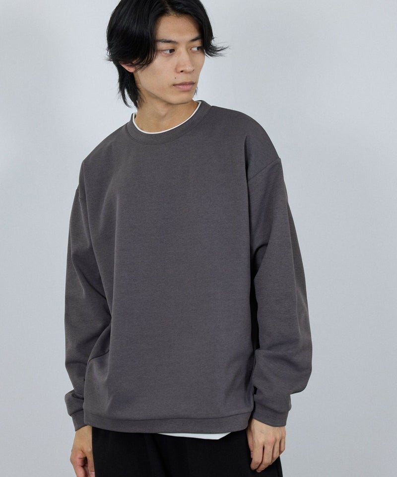 URBAN COLLECTION Air Smoosy 全方向ストレッチ ダンボールニットクルートレーナー メンズ商品画像-3