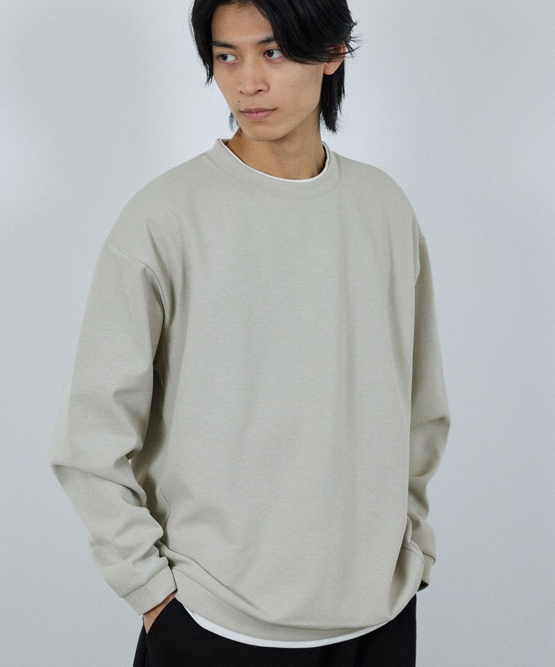 URBAN COLLECTION Air Smoosy 全方向ストレッチ ダンボールニットクルートレーナー メンズ商品画像-5