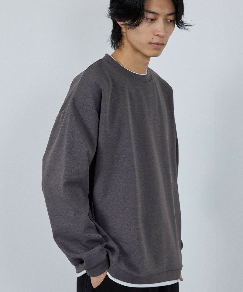 URBAN COLLECTION Air Smoosy 全方向ストレッチ ダンボールニットクルートレーナー メンズ商品画像-11